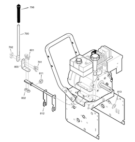 Shift Yoke Diagram and Parts List for 1695362-6240810X61 2007 Briggs and Stratton Snow Blower